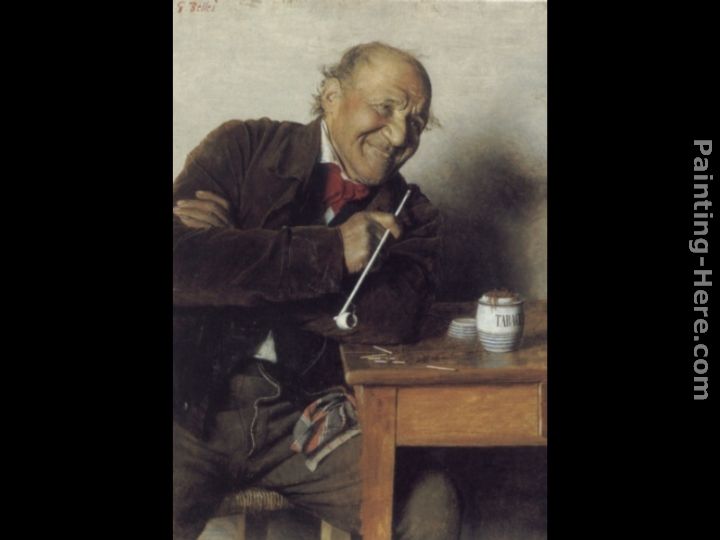 A Good Smoke painting - Gaetano Bellei A Good Smoke art painting